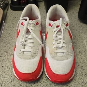 Nike Air Max 1 OG Anniversary Red/White/Grey Mens 10 Shoe